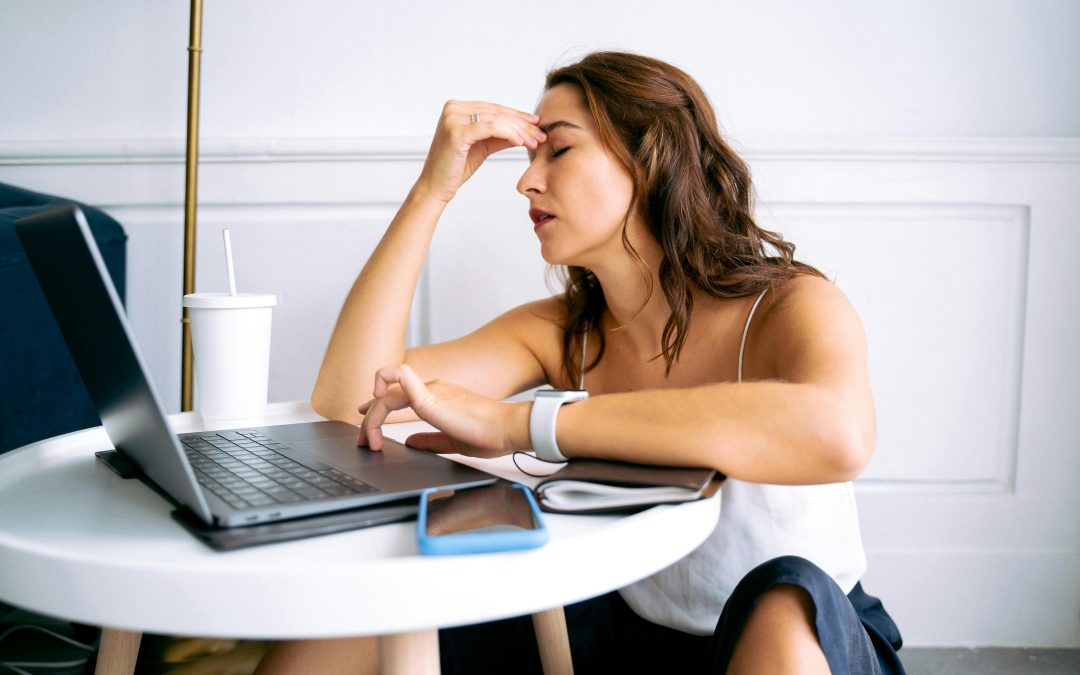 woman looking stressed