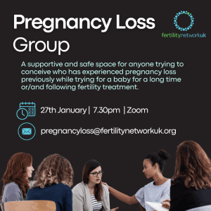 poster advertising pregnancy loss group